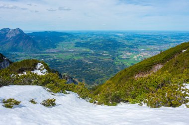 Untersberg dağından Avusturya 'nın panorama manzarası.