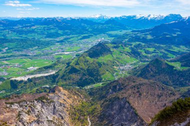 Untersberg dağından Avusturya 'nın panorama manzarası.