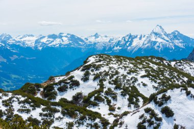 Untersberg dağından Avusturya 'nın panorama manzarası.