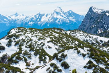 Untersberg dağından Avusturya 'nın panorama manzarası.