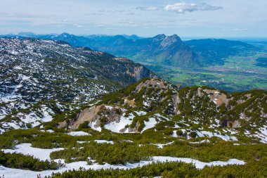 Untersberg dağından Avusturya 'nın panorama manzarası.