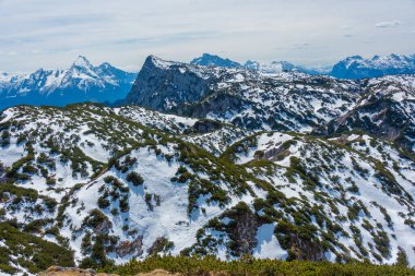 Untersberg dağından Avusturya 'nın panorama manzarası.