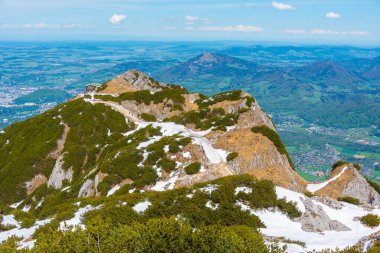Untersberg dağından Avusturya 'nın panorama manzarası.