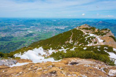 Untersberg dağından Avusturya 'nın panorama manzarası.