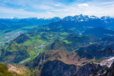 Untersberg dağından Avusturya 'nın panorama manzarası.
