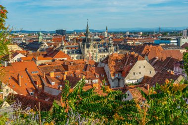 Graz 'ın Avusturya' daki Panorama manzarası.