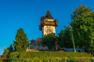 Avusturya 'daki saat kulesi. Graz.IMAGE