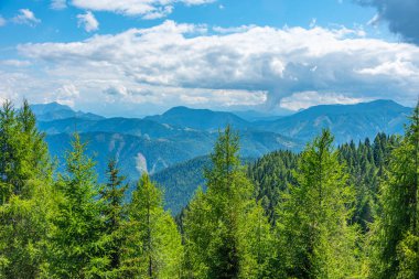 Avusturya 'da Goldeck' ten izlenen Alpler Panoraması