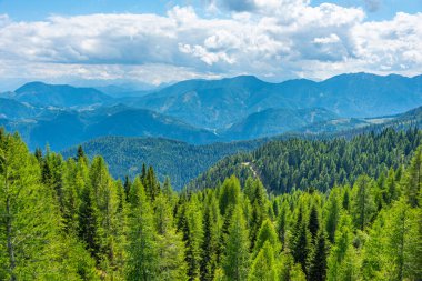 Avusturya 'da Goldeck' ten izlenen Alpler Panoraması