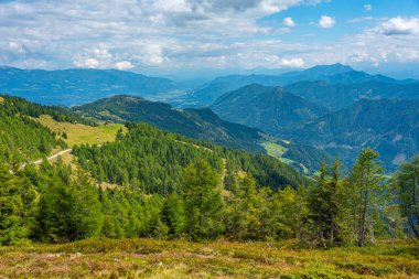 Avusturya 'da Goldeck' ten izlenen Alpler Panoraması