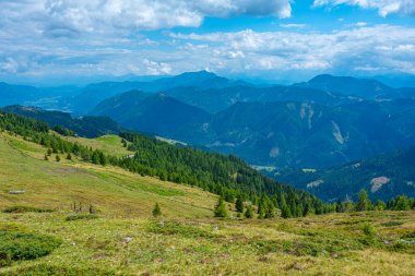 Avusturya 'da Goldeck' ten izlenen Alpler Panoraması
