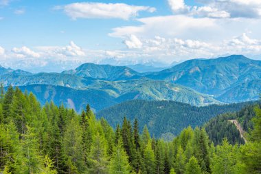 Avusturya 'da Goldeck' ten izlenen Alpler Panoraması
