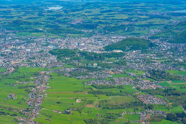 Avusturya 'nın Untersberg kentinden Salzburg' un Panorama manzarası