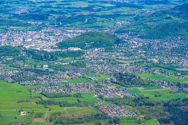 Avusturya 'nın Untersberg kentinden Salzburg' un Panorama manzarası