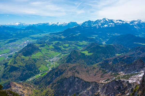 Untersberg dağından Avusturya 'nın panorama manzarası.