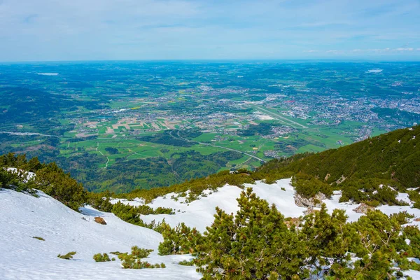 Untersberg dağından Avusturya 'nın panorama manzarası.