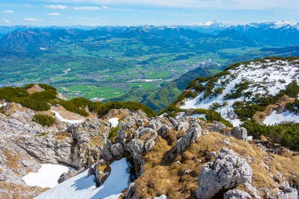 Untersberg dağından Avusturya 'nın panorama manzarası.