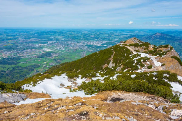 Untersberg dağından Avusturya 'nın panorama manzarası.