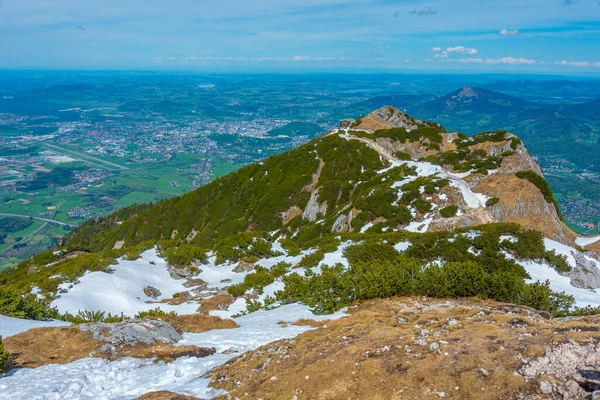 Untersberg dağından Avusturya 'nın panorama manzarası.
