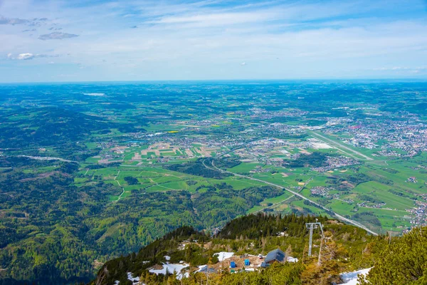 Avusturya 'nın Untersberg kentinden Salzburg' un Panorama manzarası