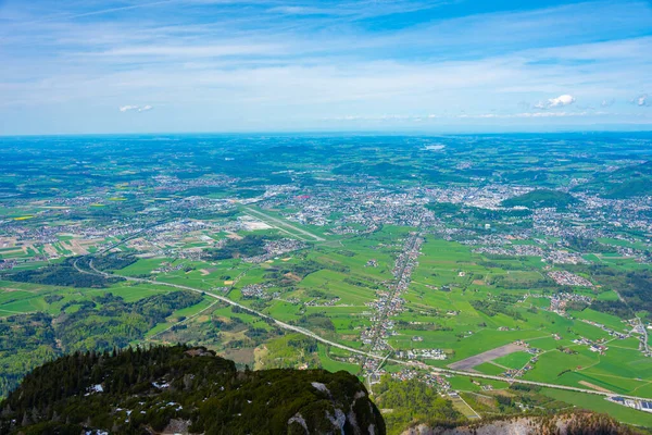 Avusturya 'nın Untersberg kentinden Salzburg' un Panorama manzarası