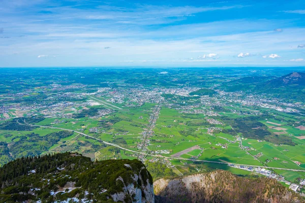 Avusturya 'nın Untersberg kentinden Salzburg' un Panorama manzarası