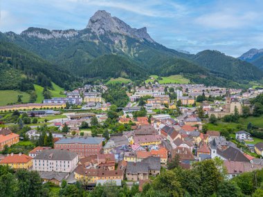 Avusturya 'daki Eisenerz Panorama Manzarası