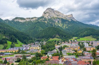 Avusturya 'daki Eisenerz Panorama Manzarası