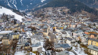 Kışın Zell am 'ın Panorama manzarası, Avusturya.
