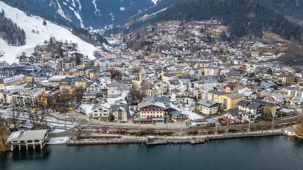 Kışın Zell am 'ın Panorama manzarası, Avusturya.