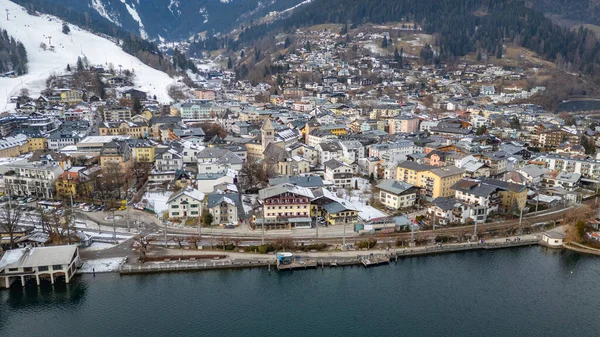 Kışın Zell am 'ın Panorama manzarası, Avusturya.