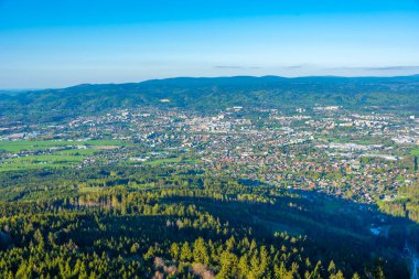 Liberec 'in Çek Cumhuriyeti' ndeki Jed Hill 'den Panorama manzarası.