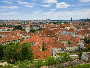 Çek Cumhuriyeti Prag 'daki Mala strana Panorama görüşü.