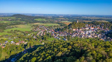 Çek Cumhuriyeti 'nde Stramberk' in Panorama görünümü.