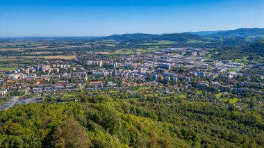 Çek Cumhuriyeti 'nin Koprivnice kentinin panorama manzarası.