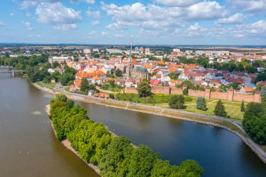 Çek Cumhuriyeti 'nde Nymburk' un Panorama görünümü.