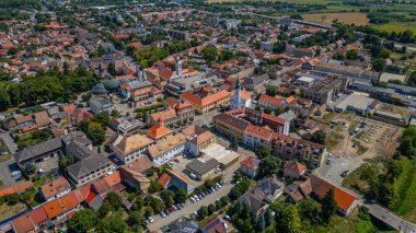 Macaristan 'ın Szigetvar kasabasının panorama manzarası.