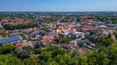 Macaristan 'ın Szigetvar kasabasının panorama manzarası.