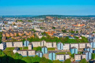 İskoçya 'daki Edinburgh Panorama Manzarası.