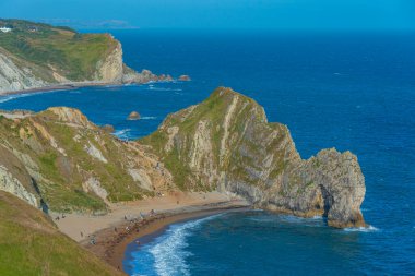 İngiltere 'deki Durdle Kapısı Sahili. Görüntü