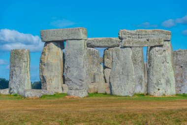 İngiltere 'deki Stonehenge' de yaz günü.