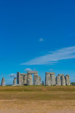 İngiltere 'deki Stonehenge' de yaz günü.