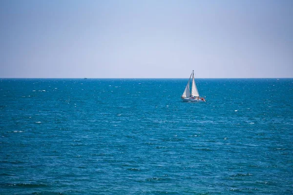 Pequeño Barco Mar Escena Verano — Foto de Stock