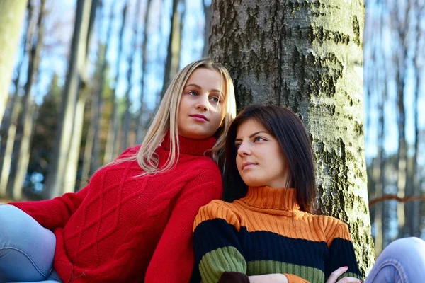 Womans portret in the nature — Stock Photo, Image