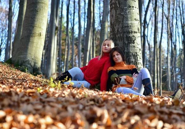 Portret mujeres en la naturaleza — Foto de Stock