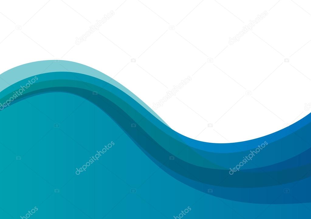 Beautiful blue ocean wave background