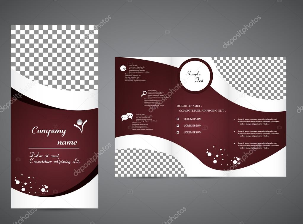 Abstract brown brochure
