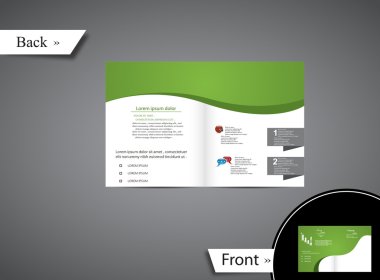 soyut yeşil broşürü