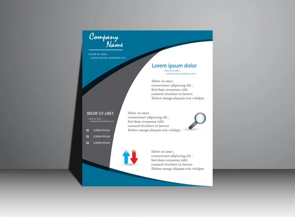 Brochure en bleu Illustrations De Stock Libres De Droits