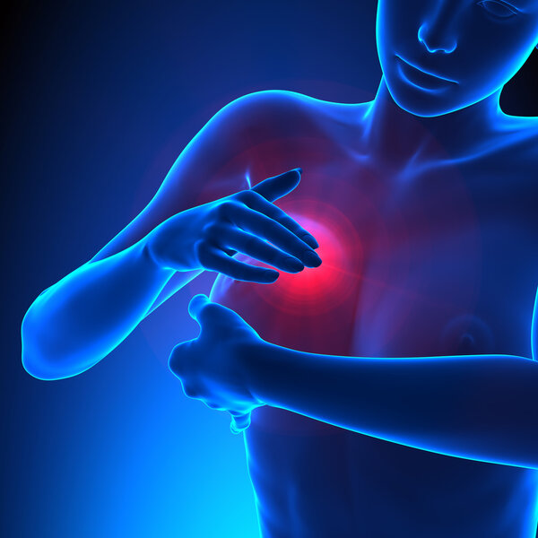 Женское обследование молочной железы - концепция информированности о раке
